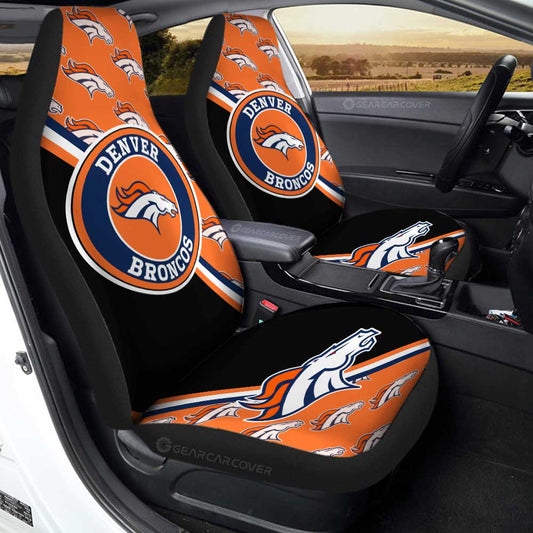 Denver Broncos Car Seat Covers Custom Car Accessories For Fans - Gearcarcover - 1