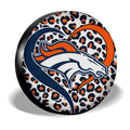 Denver Broncos Spare Tire Cover Custom Leopard Heart For Fans - Gearcarcover - 3