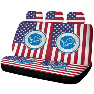Detroit Lions Car Back Seat Cover Custom Car Accessories - Gearcarcover - 1