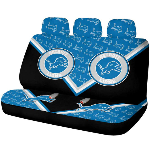 Detroit Lions Car Back Seat Cover Custom Car Decorations For Fans - Gearcarcover - 1
