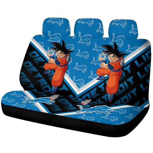 Detroit Lions Car Back Seat Covers Custom Car Accessories For Fans - Gearcarcover - 1