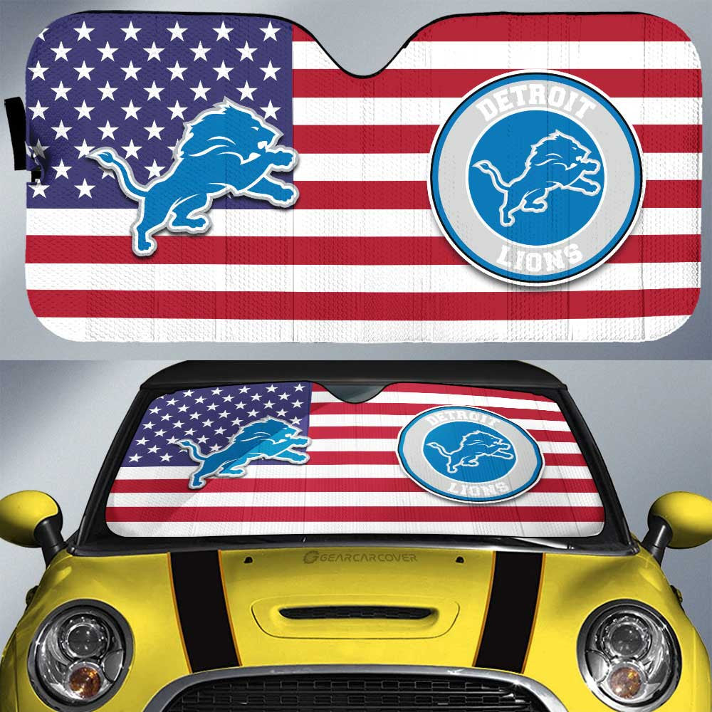 Detroit Lions Car Sunshade Custom Car Decor Accessories - Gearcarcover - 1