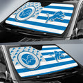 Detroit Lions Car Sunshade Custom US Flag Style - Gearcarcover - 2