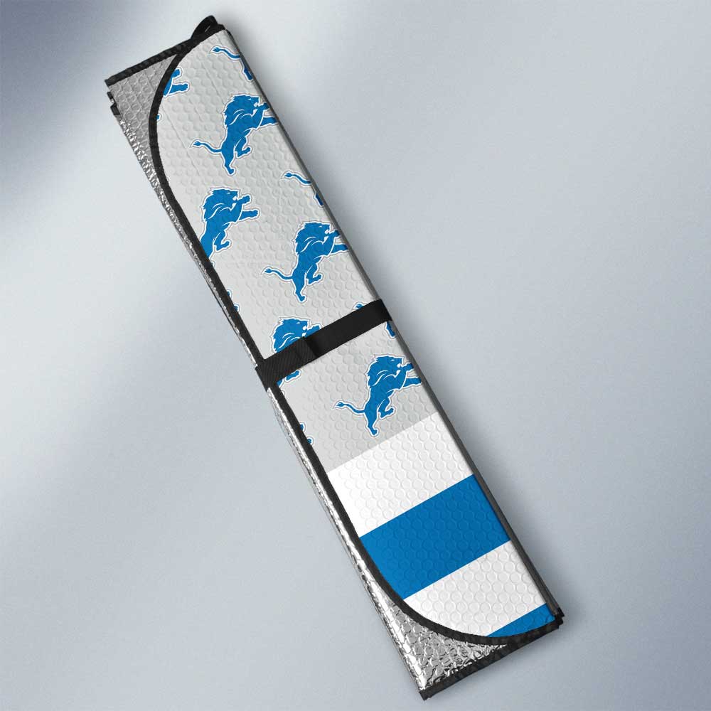 Detroit Lions Car Sunshade Custom US Flag Style - Gearcarcover - 3