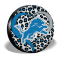 Detroit Lions Spare Tire Cover Custom Leopard Heart For Fans - Gearcarcover - 3