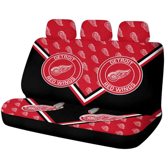 Detroit Red Wings Car Back Seat Cover Custom Car Accessories For Fans - Gearcarcover - 1
