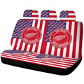 Detroit Red Wings Car Back Seat Cover Custom US Flag Style - Gearcarcover - 1