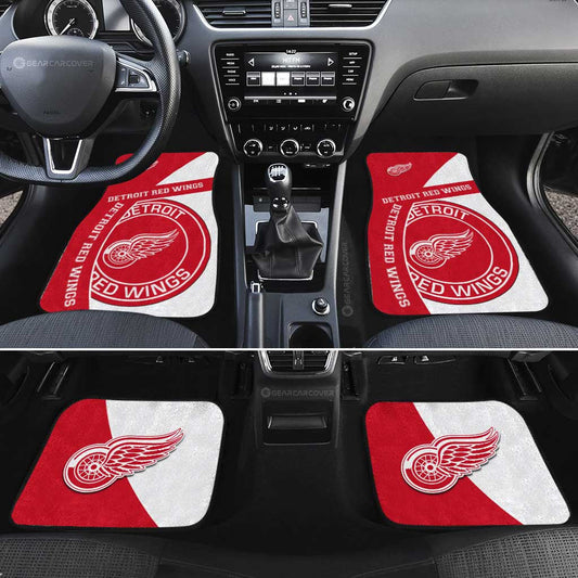 Detroit Red Wings Car Floor Mats Custom Car Accessories For Fans - Gearcarcover - 2