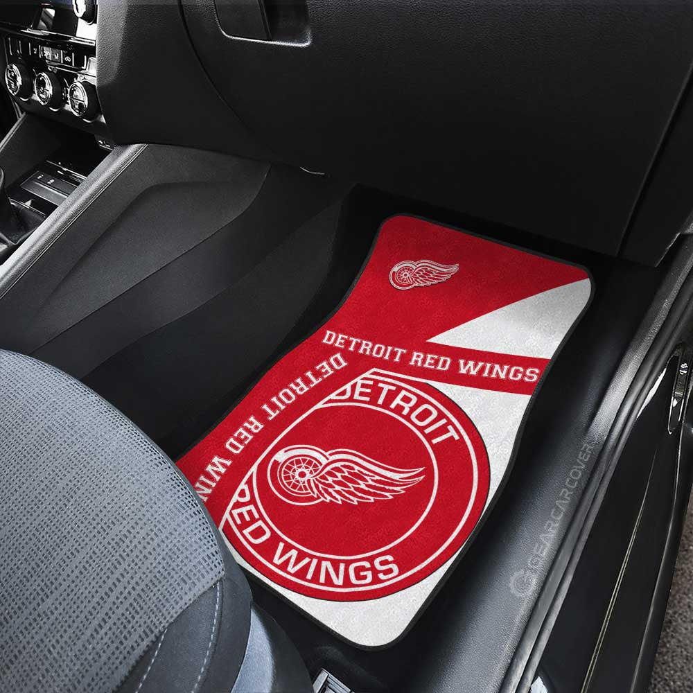 Detroit Red Wings Car Floor Mats Custom Car Accessories For Fans - Gearcarcover - 3