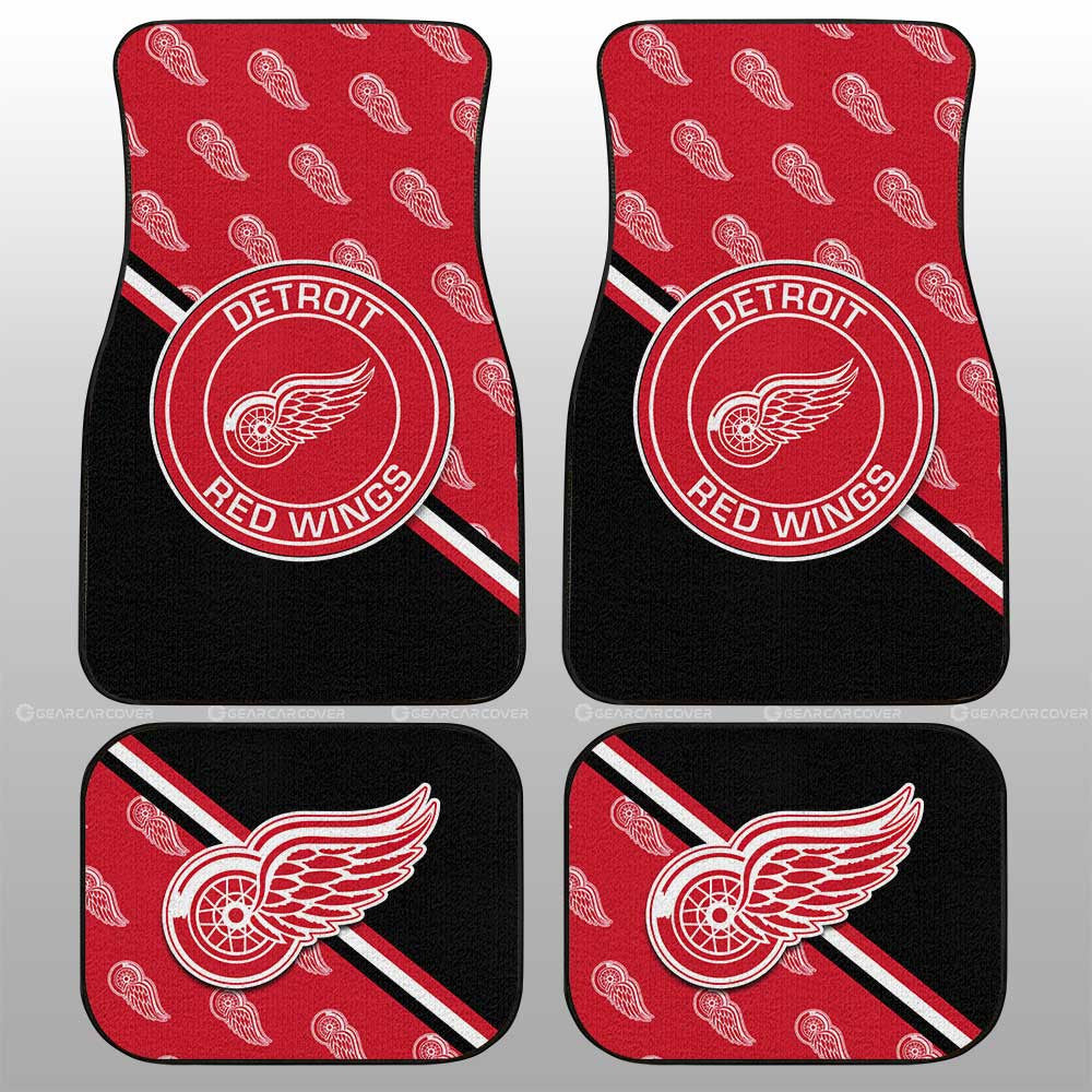 Detroit Red Wings Car Floor Mats Custom Car Accessories For Fans - Gearcarcover - 1