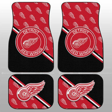 Detroit Red Wings Car Floor Mats Custom Car Accessories For Fans - Gearcarcover - 1