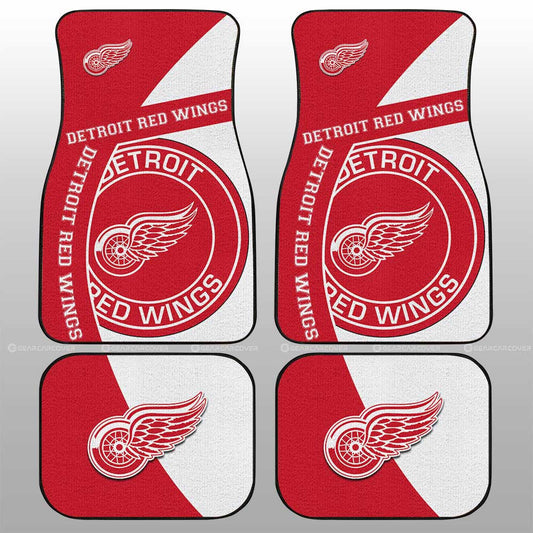 Detroit Red Wings Car Floor Mats Custom Car Accessories For Fans - Gearcarcover - 1