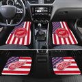 Detroit Red Wings Car Floor Mats Custom US Flag Style - Gearcarcover - 2