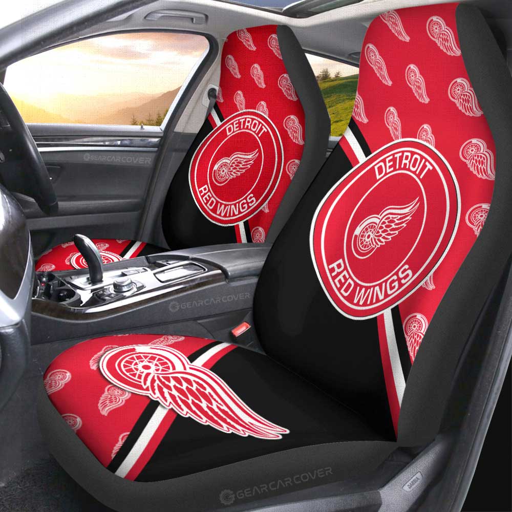 Detroit Red Wings Car Seat Covers Custom Car Accessories For Fans - Gearcarcover - 2