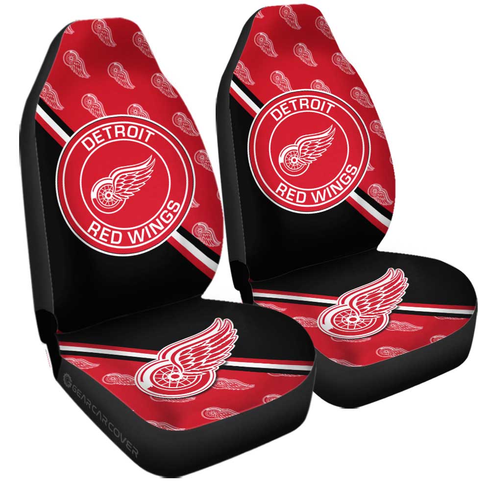 Detroit Red Wings Car Seat Covers Custom Car Accessories For Fans - Gearcarcover - 3