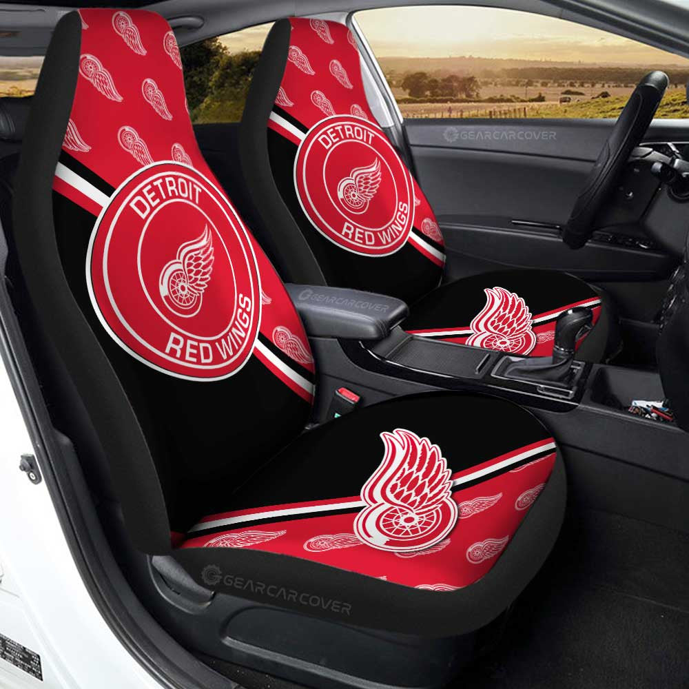 Detroit Red Wings Car Seat Covers Custom Car Accessories For Fans - Gearcarcover - 1