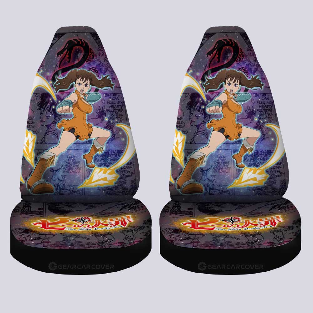 Diane Car Seat Covers Custom Seven Deadly Sins Anime Galaxy Manga Style - Gearcarcover - 4