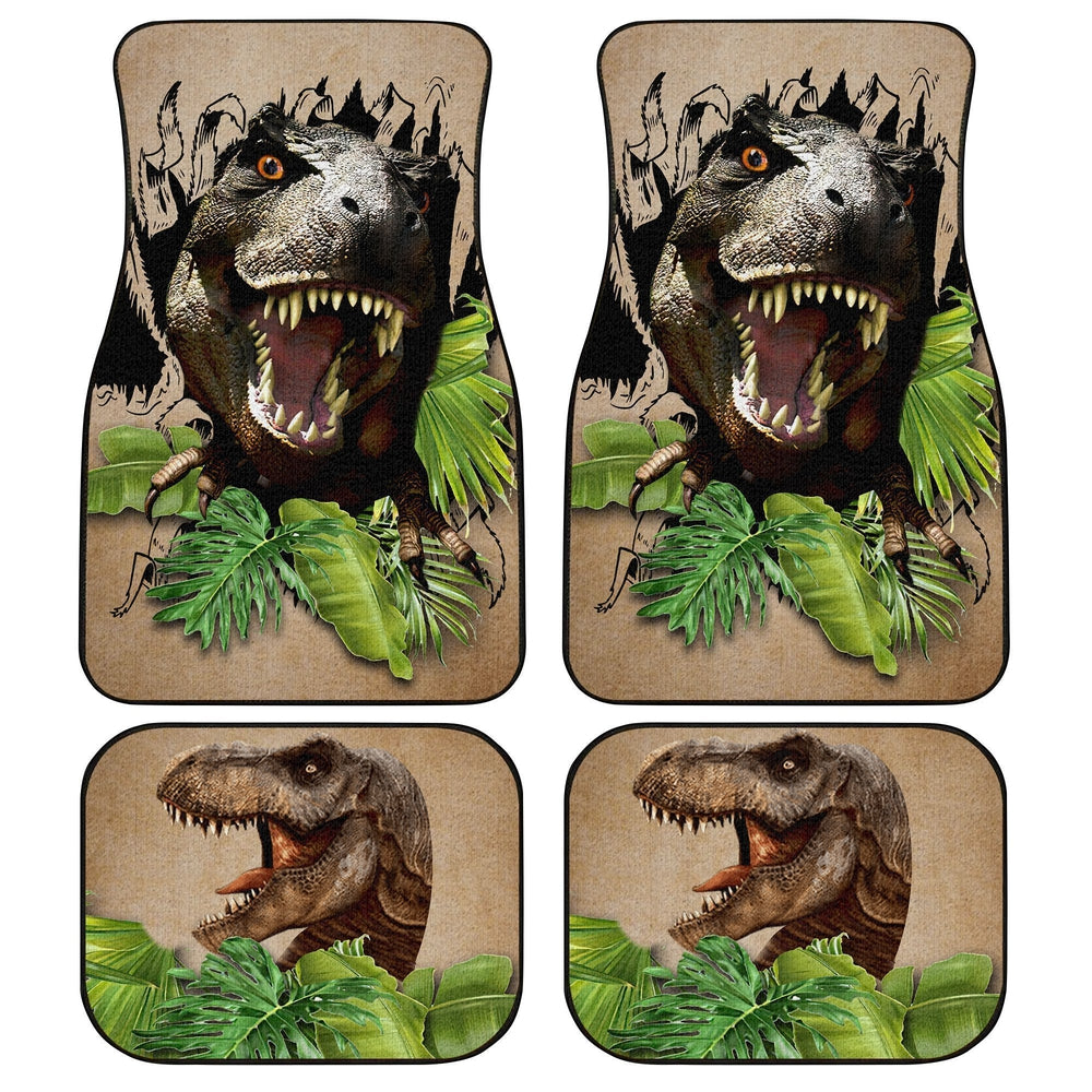 Dinosaur Car Floor Mats Custom Tropical Car Accessories - Gearcarcover - 1