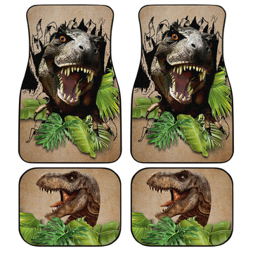Dinosaur Car Floor Mats Custom Tropical Car Accessories - Gearcarcover - 1