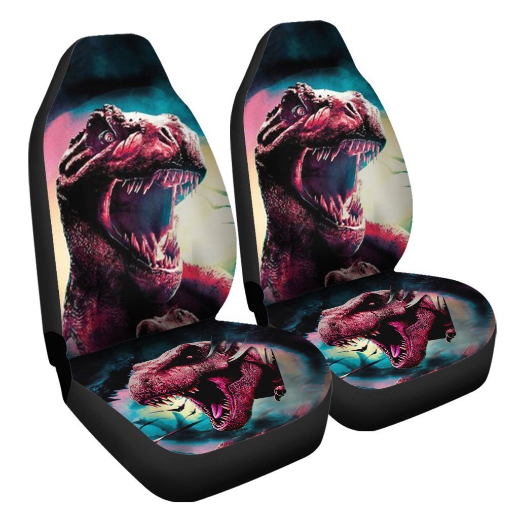 Dinosaur T-Rex Car Seat Covers Custom Vintage Car Accessories - Gearcarcover - 2