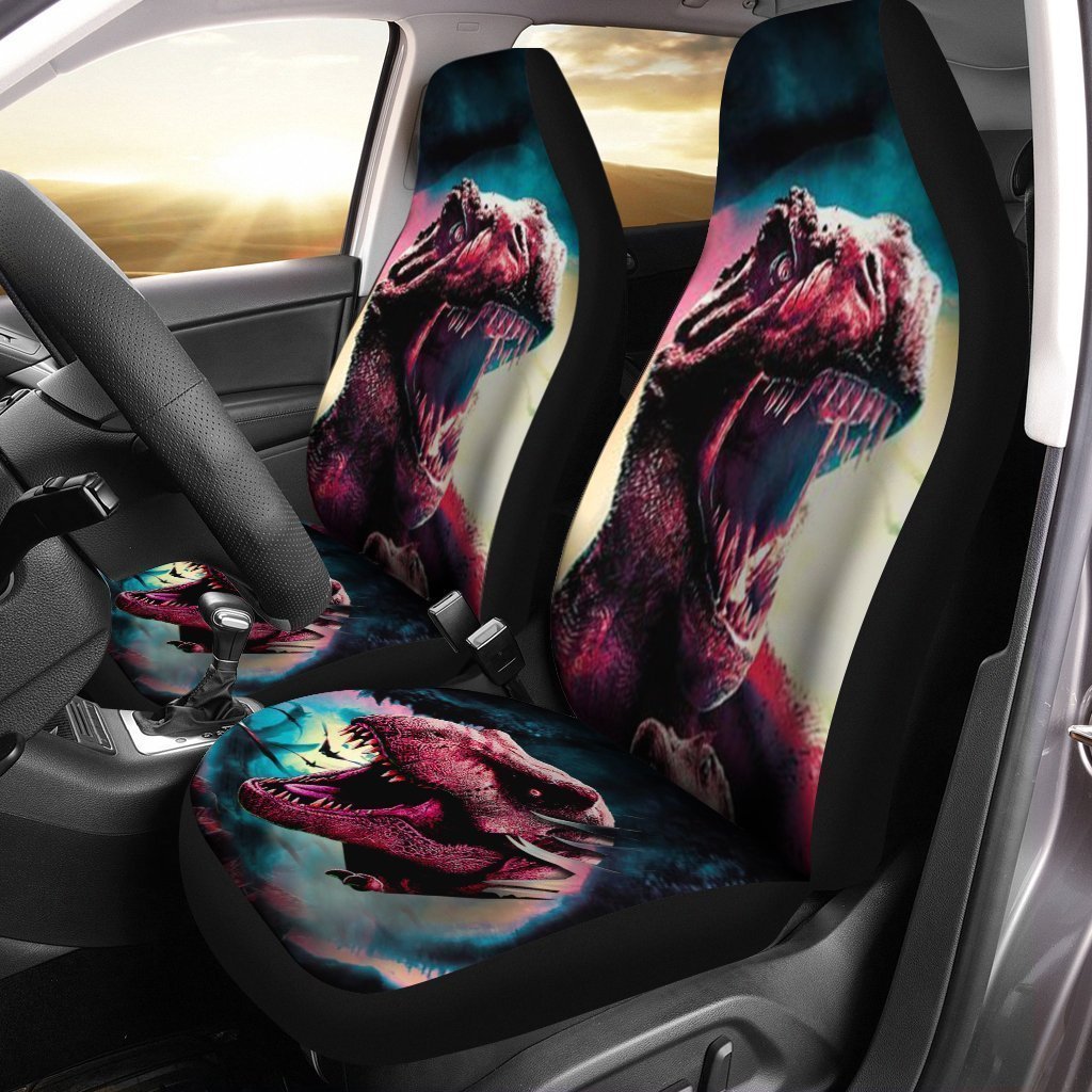 Dinosaur T-Rex Car Seat Covers Custom Vintage Car Accessories - Gearcarcover - 1