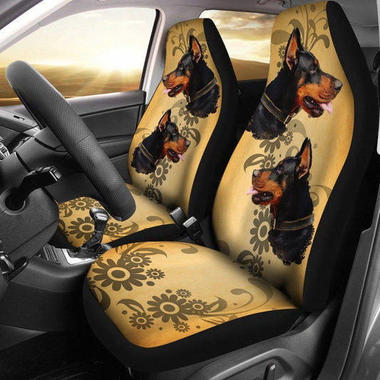Doberman Car Seat Covers Custom Vintage Car Accessories For Dog Lovers - Gearcarcover - 2