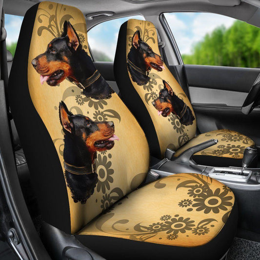 Doberman Car Seat Covers Custom Vintage Car Accessories For Dog Lovers - Gearcarcover - 1