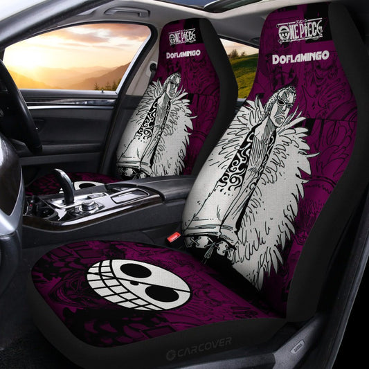 Doflamingo Car Seat Covers Custom Anime Mix Manga One Piece Car Interior Accessories - Gearcarcover - 2