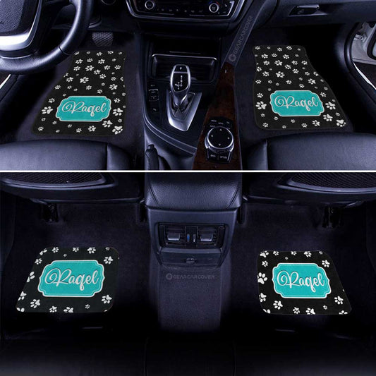 Dog Kitty Paw Car Floor Mats Custom Personalized Name Car Accessories - Gearcarcover - 2
