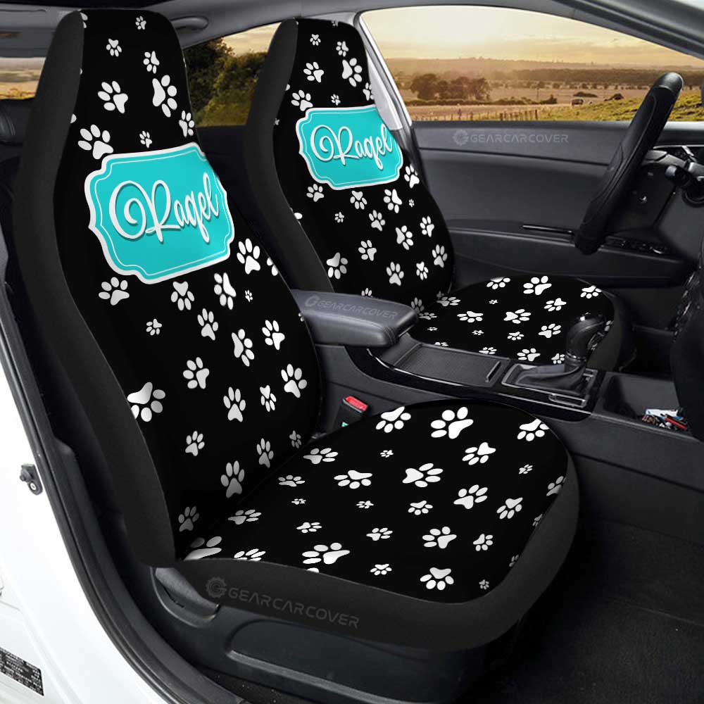 Dog Kitty Paw Car Seat Covers Custom Personalized Name Car Accessories - Gearcarcover - 3