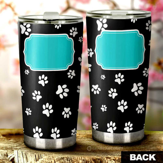 Dog Kitty Paw Tumbler Cup Custom Personalized Name Car Interior Accessories - Gearcarcover - 2