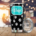 Dog Kitty Paw Tumbler Cup Custom Personalized Name Car Interior Accessories - Gearcarcover - 1