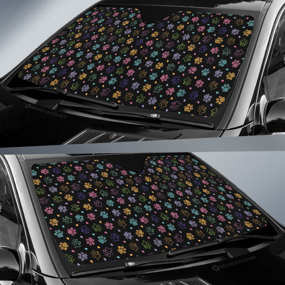 Dog Paw Car Sunshade Custom Car Interior Accessories - Gearcarcover - 3