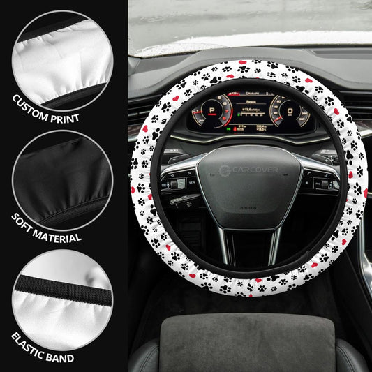 Dog Paw Steering Wheel Covers Custom Cute Car Accessories - Gearcarcover - 2
