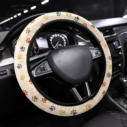 Dog Paw Steering Wheel Covers Custom Cute Dog Paw Car Accessories - Gearcarcover - 1
