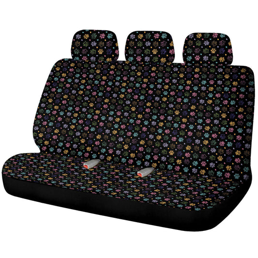Dog Paws Pattern Car Back Seat Covers Custom Car Accessories - Gearcarcover - 1