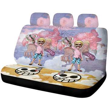 Donquixote Doflamingo Car Back Seat Covers Custom One Piece Map Anime Car Accessories - Gearcarcover - 1
