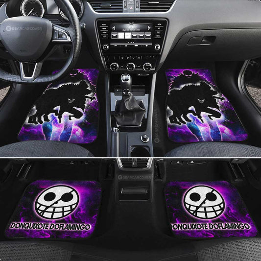 Donquixote Doflamingo Car Floor Mats Custom One Piece Anime Silhouette Style - Gearcarcover - 2