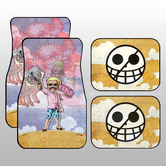 Donquixote Doflamingo Car Floor Mats Custom One Piece Map Anime Car Accessories - Gearcarcover - 1