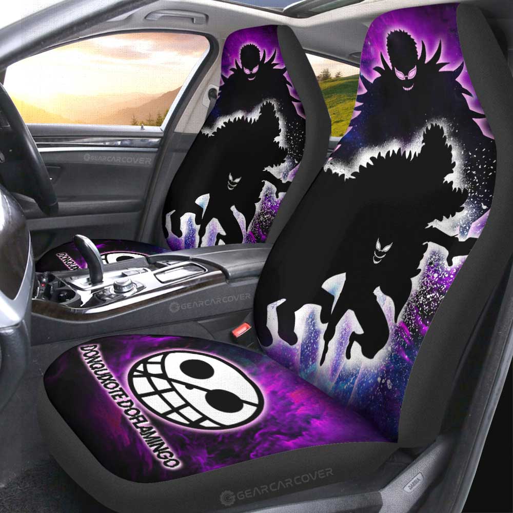 Donquixote Doflamingo Car Seat Covers Custom One Piece Anime Silhouette Style - Gearcarcover - 2