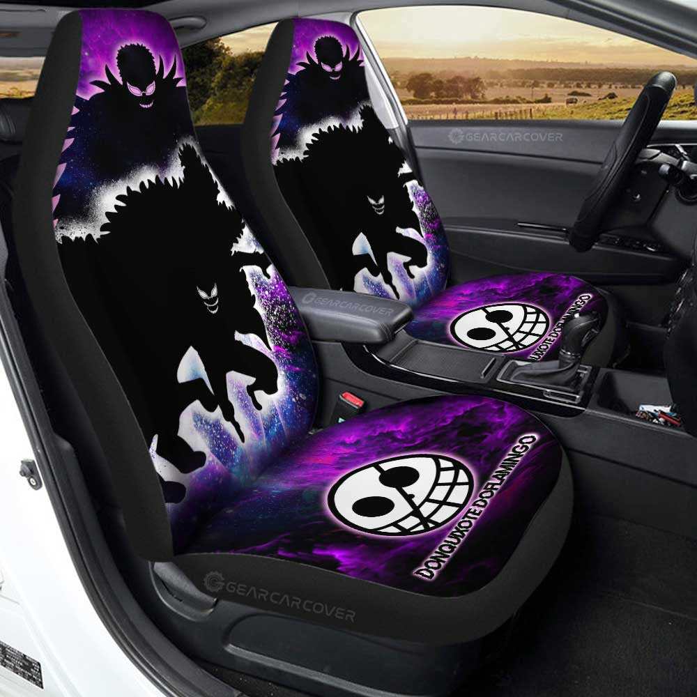 Donquixote Doflamingo Car Seat Covers Custom One Piece Anime Silhouette Style - Gearcarcover - 1