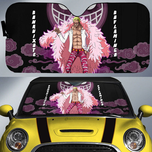 Donquixote Doflamingo Car Sunshade Custom One Piece Anime Car Accessories For Anime Fans - Gearcarcover - 1