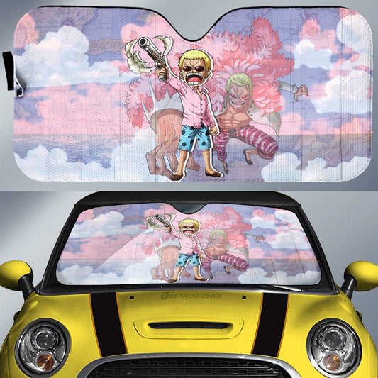 Donquixote Doflamingo Car Sunshade Custom One Piece Map Anime Car Accessories - Gearcarcover - 1