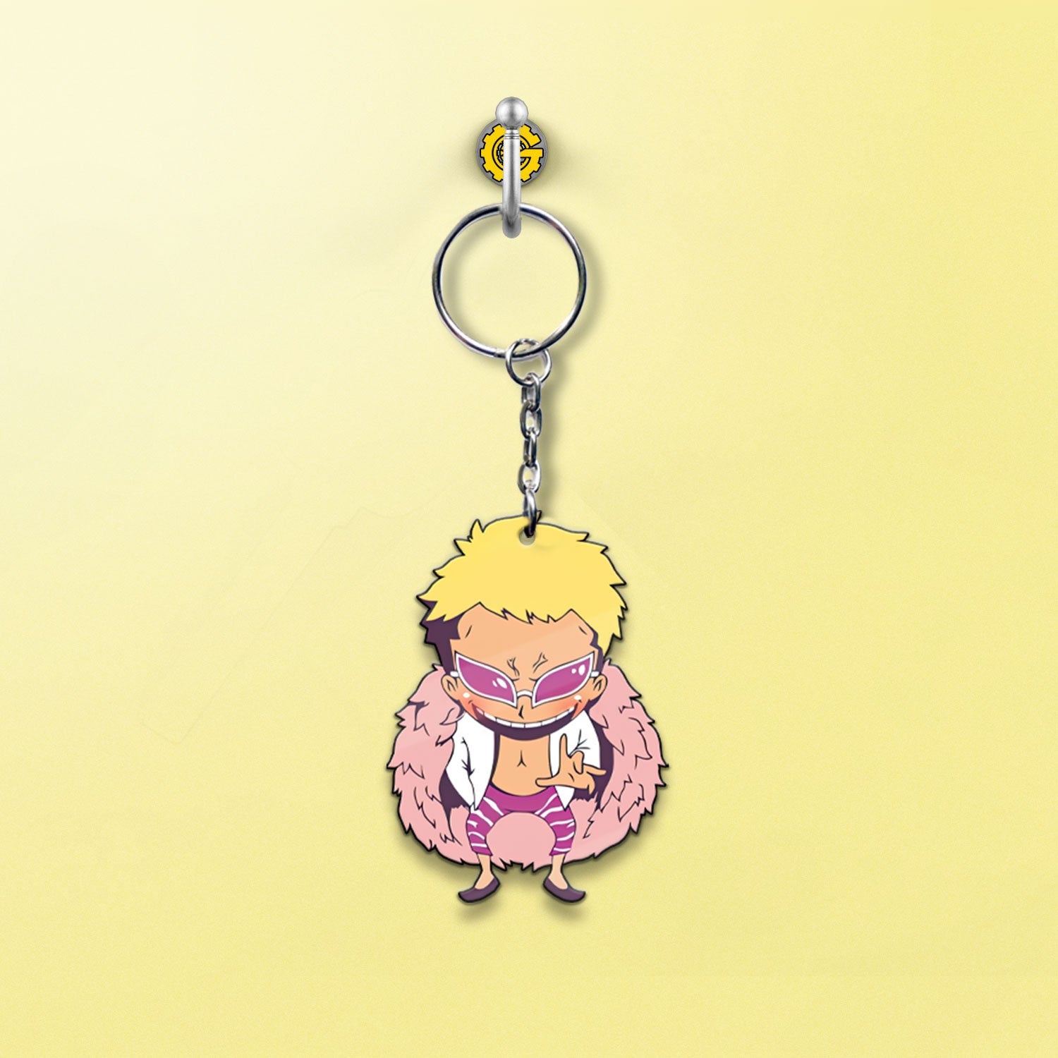 Donquixote Doflamingo Keychains Custom One Piece Anime Car Accessories - Gearcarcover - 2