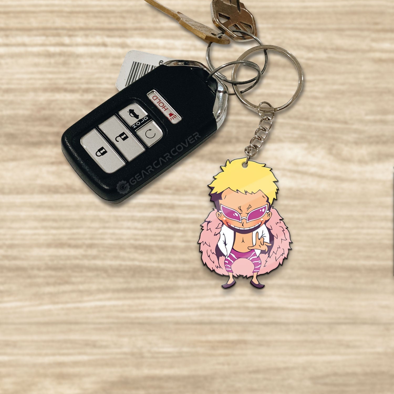 Donquixote Doflamingo Keychains Custom One Piece Anime Car Accessories - Gearcarcover - 1