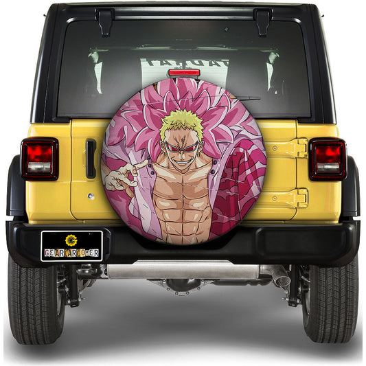 Donquixote Doflamingo Spare Tire Cover Custom One Piece Anime Car Accessoriess - Gearcarcover - 1