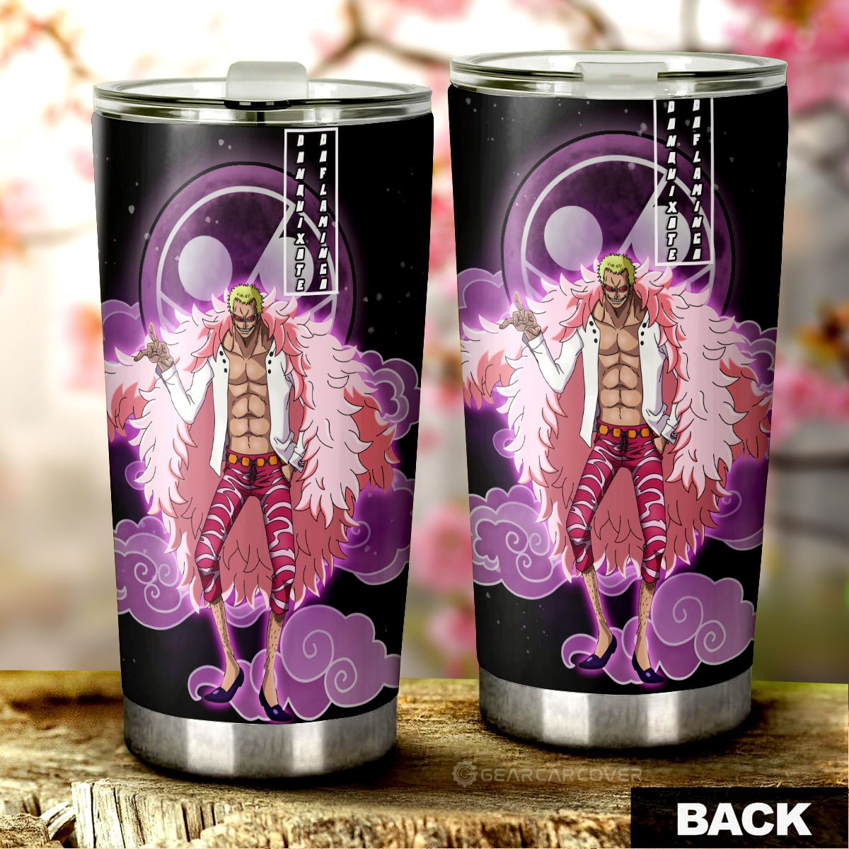 Donquixote Doflamingo Tumbler Cup Custom One Piece Anime Car Accessories For Anime Fans - Gearcarcover - 3