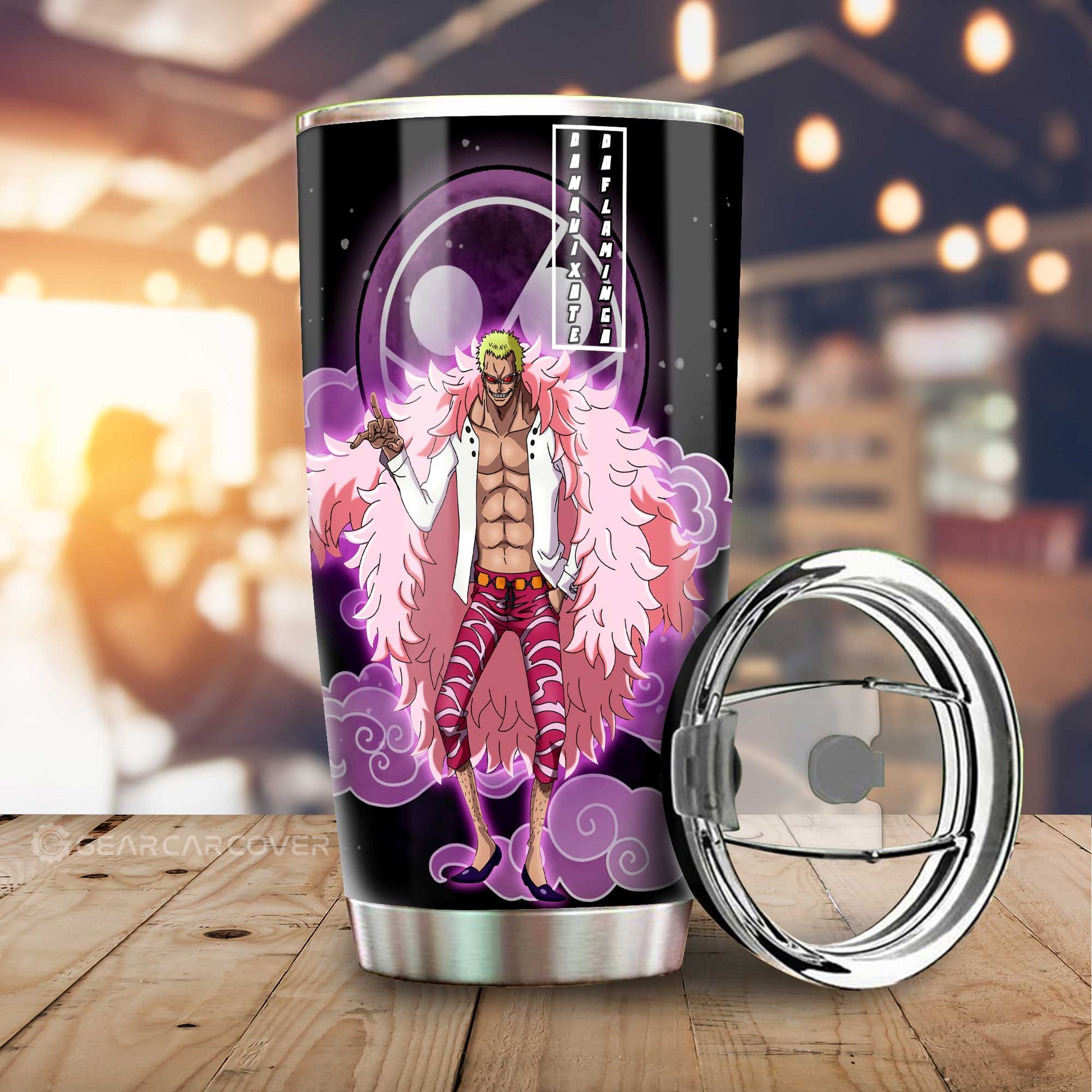 Donquixote Doflamingo Tumbler Cup Custom One Piece Anime Car Accessories For Anime Fans - Gearcarcover - 1