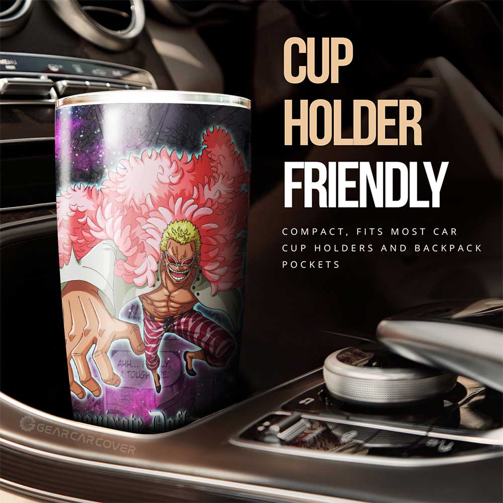 Donquixote Doflamingo Tumbler Cup Custom One Piece Anime Car Accessories Manga Galaxy Style - Gearcarcover - 2