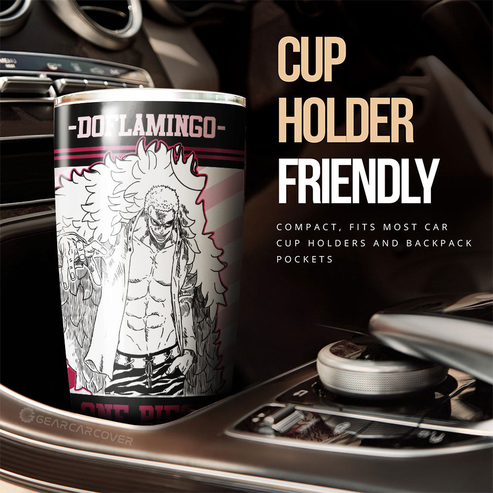 Donquixote Doflamingo Tumbler Cup Custom One Piece Anime Car Accessories Mix Manga Style - Gearcarcover - 3